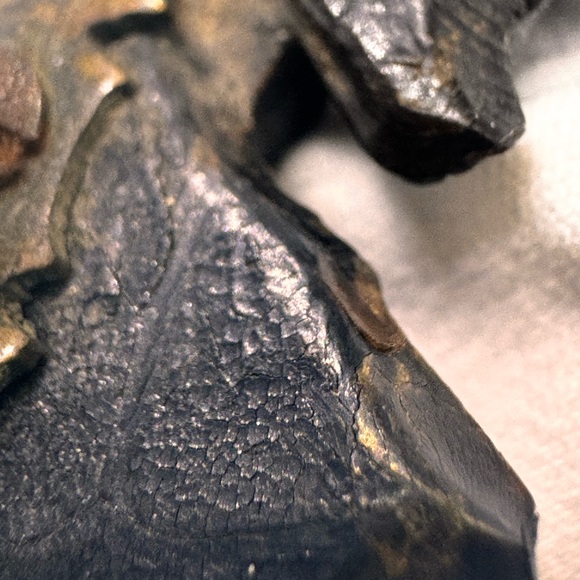 Antique Brooch Mourning victorian gutta percha love token - Picture 13 of 16